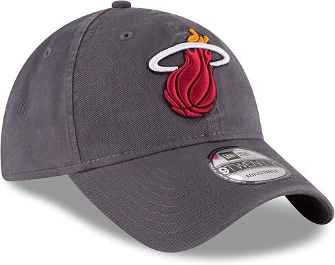 قبعة NBA Miami Heat للكبار للرجال NBA Core Classic 9Twenty قابلة للتعديل، OSFA، رمادي in Saudi Arabia
