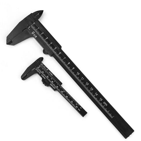 2 Pack Vernier Calipers, Plastic Double Scale Sliding Gauge, Essential Measuring Tool, for DIY, Crafts, Permanent Makeup, Tattoo Eyebrow Line, Lip Ruler, 80+150MM White in Saudi Arabia