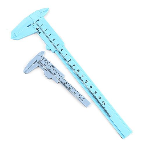 2 Pack Vernier Calipers, Plastic Double Scale Sliding Gauge, Essential Measuring Tool, for DIY, Crafts, Permanent Makeup, Tattoo Eyebrow Line, Lip Ruler, 80+150MM White in Saudi Arabia
