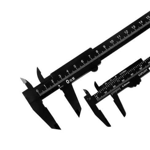 2 Pack Vernier Calipers, Plastic Double Scale Sliding Gauge, Essential Measuring Tool, for DIY, Crafts, Permanent Makeup, Tattoo Eyebrow Line, Lip Ruler, 80+150MM White in Saudi Arabia