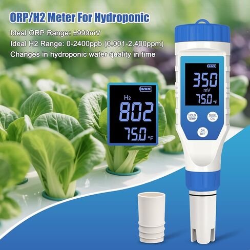 جهاز اختبار مياه الهيدروجين، مقياس ORP الرقمي لمياه الشرب، جهاز اختبار pH TDS 7 في 1، جهاز قياس pH H2 ORP لزجاجة/آلة ماء الهيدروجين، الزراعة المائية، أحواض السمك، حمام السباحة، تربية الأحياء المائية. in Kuwait