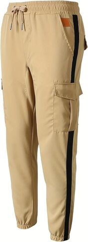 Men's Casual Work Pants Jogging Pants - Drawstring Chino Pants Hiking Outdoor Diagonal Jogging Pants in Saudi Arabia