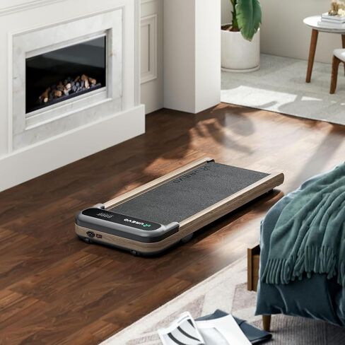 UREVO E4W Walking Pad with MIIT Modes, Wooden Treadmill UnderDesk, Treadmills for Home Plug and Play Jogging Machine with HiveTech Cushioning, Smart APP Remoter and LED Display in Kuwait