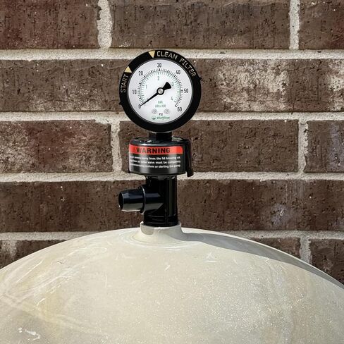 صمام تخفيف يدوي عالي التدفق من Watflow، صمام تخفيف الهواء اليدوي، صمام فلتر حمام السباحة مع مقياس ضغط 2 بوصة، حامل سفلي NPT 1/4 بوصة، استبدال فلتر السبا in Kuwait
