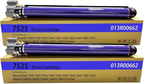 7525 وحدة طبل 013R00662 خرطوشة طبل متوافقة مع طابعة Xerox WorkCentre 7525 7530 7535 7545 7556 7830 7835 7845 7855 7970، طابعة Altalink C8030 C8035 C8045 C8055 C8070 (عبوة من قطعتين) in Kuwait