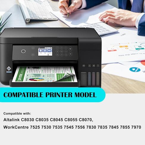 7525 وحدة طبل 013R00662 خرطوشة طبل متوافقة مع طابعة Xerox WorkCentre 7525 7530 7535 7545 7556 7830 7835 7845 7855 7970، طابعة Altalink C8030 C8035 C8045 C8055 C8070 (عبوة من قطعتين) in Kuwait
