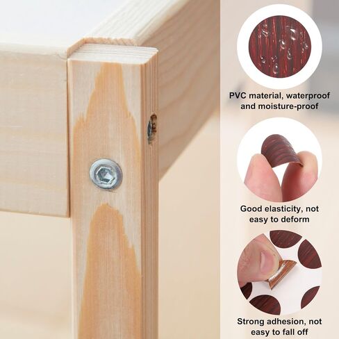 HARFINGTON 7 Sheets Screw Hole Covers Stickers 21mm 54 in 1 Self Adhesive Screw Covers Caps Waterproof Dustproof Stickers PVC for Wall Cabinets Desk Screws Furniture Repairing, 7 Colors in Saudi Arabia