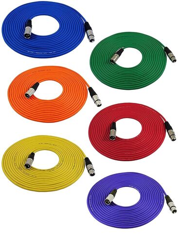 XLR Mic Cable Patch Cord - Male to Female, Professional Balanced Microphone Cable(50ft*2Pack) (50ft*2) in Kuwait