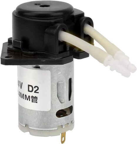 Low Flow Peristaltic Pump, 24V Peristaltic Liquid Pump, Small Liquid Dosing Pump for Laboratory Analytic 2x4mm (Black) in Saudi Arabia