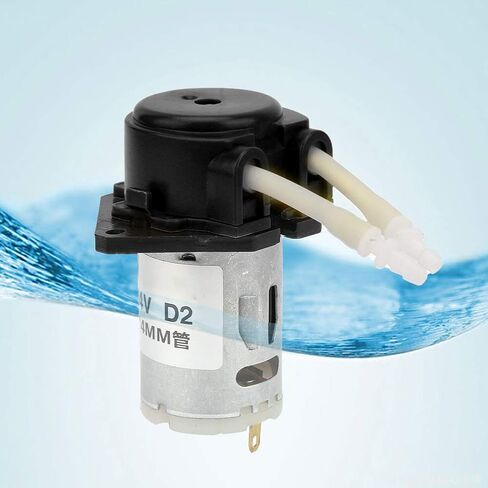 Low Flow Peristaltic Pump, 24V Peristaltic Liquid Pump, Small Liquid Dosing Pump for Laboratory Analytic 2x4mm (Black) in Saudi Arabia
