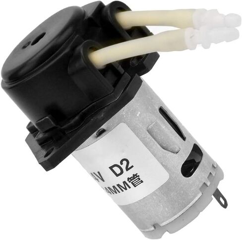 Low Flow Peristaltic Pump, 24V Peristaltic Liquid Pump, Small Liquid Dosing Pump for Laboratory Analytic 2x4mm (Black) in Saudi Arabia