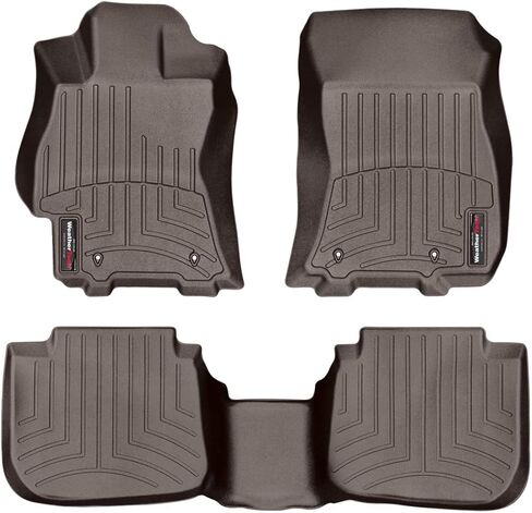 Weathertech Custom Fit FloorLiners for Subaru Legacy, Outback, 1st & 2nd Row (44708-1-2), Black in Kuwait