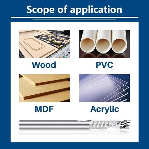 1 قطعة كربيد الصلبة واحدة الناي نهاية مطحنة بت التوجيه 1/4 بوصة عرقوب CNC دوامة O الناي أسفل قطع راوتر بت 1 بوصة طول القطع كربيد نهاية مطحنة in Kuwait