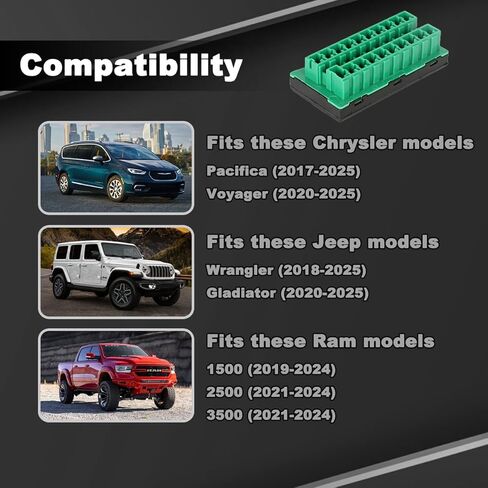 68321746AA - موصل صمامات CAN-C Bus Star Splice Block - لسيارة Jeep Gladiator JT/Wrangler JL، Chrysler Pacifica/Voyager، Dodge Ram 1500/2500/3500 (2017-2025) -يستبدل #2-2272352-5 in Kuwait