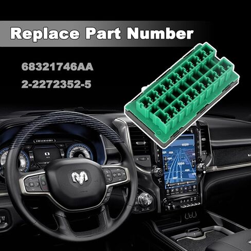 68321746AA - موصل صمامات CAN-C Bus Star Splice Block - لسيارة Jeep Gladiator JT/Wrangler JL، Chrysler Pacifica/Voyager، Dodge Ram 1500/2500/3500 (2017-2025) -يستبدل #2-2272352-5 in Kuwait