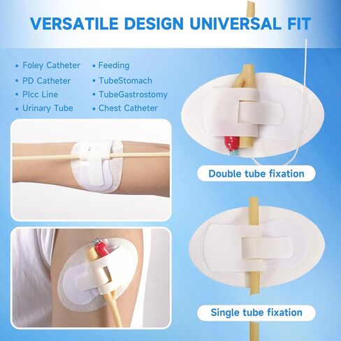 12 Pcs Foley Catheter Stabilization Device, Urinary Leg Bag Catheter Tube Holder Catheter Supplies for PEG/G/Feeding Tube Holder Accessories, Adhesive Catheter Urinary Leg Bags Holder in Saudi Arabia
