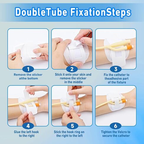 12 Pcs Foley Catheter Stabilization Device, Urinary Leg Bag Catheter Tube Holder Catheter Supplies for PEG/G/Feeding Tube Holder Accessories, Adhesive Catheter Urinary Leg Bags Holder in Saudi Arabia