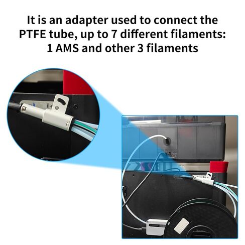 Immdinogo 4-in-1 PTFE Adapter for BambuLab P1P/P1S/P2S/X1/X1C/X1E AMS: Filament Tube Expansion Port Replacement - Ensured Stable Multi-Color Material Printing 3D Printer Accessories in Saudi Arabia