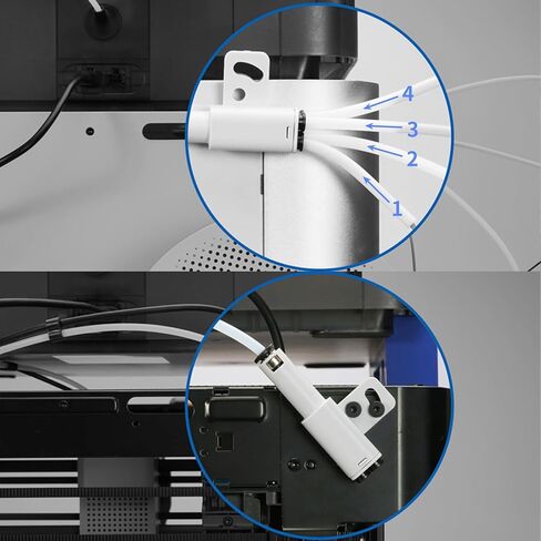 Immdinogo 4-in-1 PTFE Adapter for BambuLab P1P/P1S/P2S/X1/X1C/X1E AMS: Filament Tube Expansion Port Replacement - Ensured Stable Multi-Color Material Printing 3D Printer Accessories in Saudi Arabia