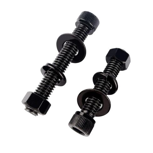 3/8-16 × 2 براغي غطاء رأس المقبس ألين سداسية مع صواميل سداسية وغسالات مسطحة وقفل، 304 خيط آلة من الفولاذ المقاوم للصدأ، 6 مجموعات باللون الأسود in Saudi Arabia