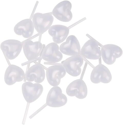 100 Pcs 4ml Plastic Liquid Pipettes Heart Shape Transfer Droppers Food Grade Cupcake Droppers Squeeze Pipettes for Chocolate Ice Cream Dessert Decoration (Heart) in Saudi Arabia