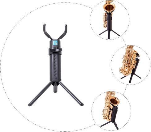 Homoyoyo طوي ألتو الساكسفون حامل حامل الساكسفون المحمولة مع قاعدة سوداء لتخزين وعرض الآلات الموسيقية in Kuwait