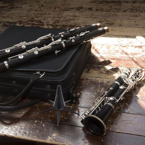 ARTIBETTER Portable Clarinet Stand with 5-leg Folding Base, Black Wind Instrument Holder Bracket for Clarinet and Oboe, Portable Musical Instrument Support for Practice and Performance in Saudi Arabia