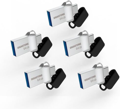 محرك أقراص فلاش GIGASTONE Z50 سعة 32 جيجابايت 2 في 1 مزدوج OTG USB 3.2 الجيل الأول USB من النوع C والنوع A، شريحة ذاكرة معدنية، أداء موثوق ومتين، متوافق مع واجهة USB 2.0 / USB 3.0 / USB 3.1 in Kuwait
