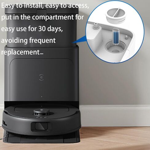 4 قطع مكنسة كهربائية للأرضيات الصلبة متوافقة مع Ecovacs DEEBOT N30 OMNI/N30 PRO Omni DSC060002 منظف صلب أزرق، ملحقات بديلة للمكنسة الكهربائية الروبوتية in Kuwait