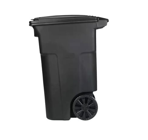 64 Gallon Black Garbage can with Wheels and lid Outdoor Trash Can in Saudi Arabia