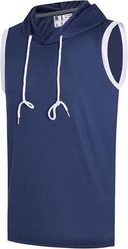 قمصان DEHANER للرجال بدون أكمام بقلنسوة كاجوال سريعة الجفاف للتدريب والجيم تانك القمم UPF 50+ ملابس رياضية خفيفة الوزن in Kuwait