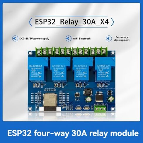 4 قناة وحدة التتابع 30A DC7-28/5V واي فاي بلوتوث وحدة التتابع ESP32-WROOM مجلس التنمية in Kuwait