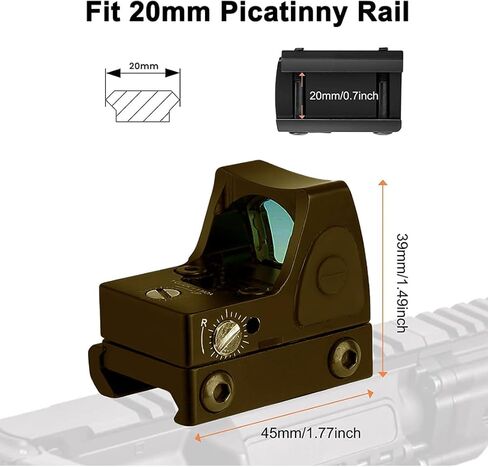 RMR Red Dot Sight 5MOA for TS9 Rifle Airsoft Pistol Hunting Reflex Sights Optic Scope 1913 Mount fit 20mm Weaver Rail Durable in Saudi Arabia