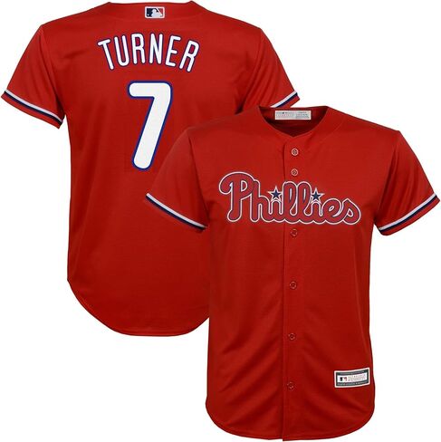 Trea Turner Philadelphia Phillies MLB Kids 4-7 Red Alternate Player Jersey in Saudi Arabia