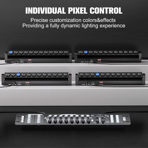 أضواء غسالة الجدار 180 وات، 4 في 1 RGBW LED Dj تتحرك برأس ضوء بار سوينغ دوت شعاع إضاءة المسرح تضيء الأحداث 7/11/55CH DMX أضواء ستروب تنشيط الصوت للحفلات والنوادي وحفلات الزفاف في الهواء الطلق في الأماكن المغلقة in Kuwait