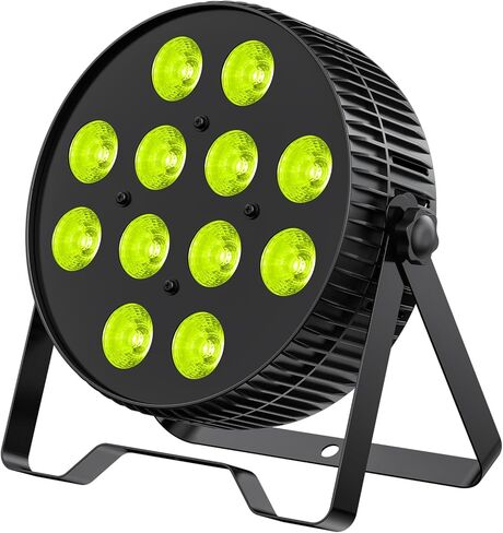 أضواء المسرح Betopper LED، 12X18W DJ Par Light، RGB+Lime+Amber+UV 6 في 1 غسل/تأثير ستروب إضاءة المسرح، DMX512/أضواء الإضاءة المنشط بالصوت لـ DJ، والحفلات، والحفلات الموسيقية، والحانات، 4 عبوات in Saudi Arabia
