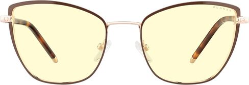 نظارات كمبيوتر للنساء من GUNNAR - عدسات Erika Coffee Gold Amber - زرقاء تحجب الضوء ومضادة للوهج in Saudi Arabia