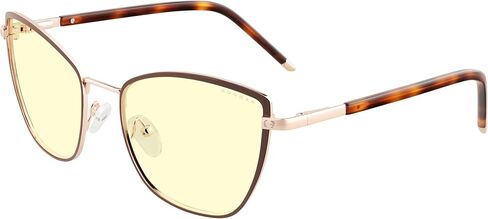 نظارات كمبيوتر للنساء من GUNNAR - عدسات Erika Coffee Gold Amber - زرقاء تحجب الضوء ومضادة للوهج in Saudi Arabia