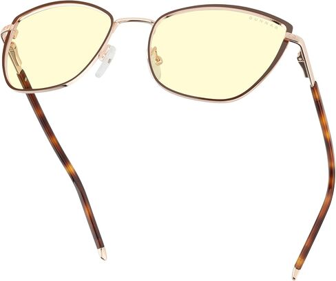 نظارات كمبيوتر للنساء من GUNNAR - عدسات Erika Coffee Gold Amber - زرقاء تحجب الضوء ومضادة للوهج in Saudi Arabia