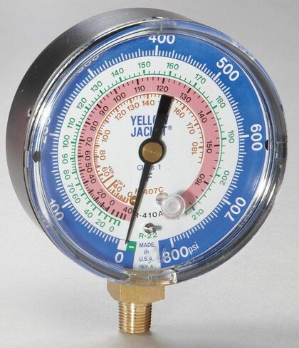 Gauge, 3 1/8In Dia, Low Side, Blue, 800 psi in Saudi Arabia