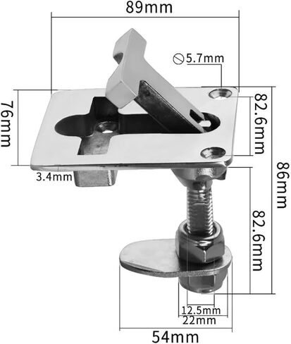 316 Stainless Steel Boat Turning Lock Lift Handle Flush Mount Cam Latch Flush Pull Hatch 1Pcs in Saudi Arabia