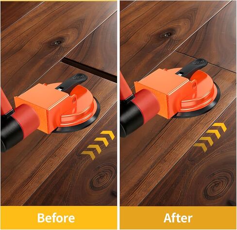 أداة تثبيت فجوة الأرضية، أداة إصلاح فجوة أرضية مصقولة شديدة التحمل، سعة تحميل تزيد عن 152 رطل، أداة فجوة الأرضيات لإصلاح الأرضيات المصنوعة من الفينيل والخشب، برتقالي، نموذج 5D in Kuwait