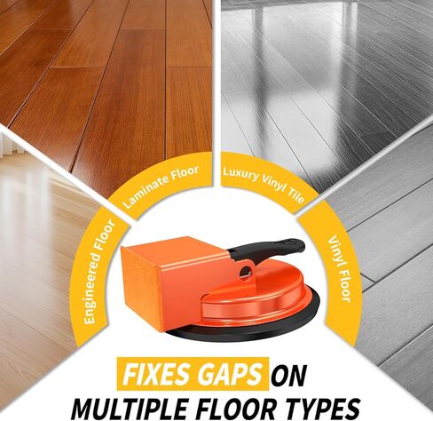 أداة تثبيت فجوة الأرضية، أداة إصلاح فجوة أرضية مصقولة شديدة التحمل، سعة تحميل تزيد عن 152 رطل، أداة فجوة الأرضيات لإصلاح الأرضيات المصنوعة من الفينيل والخشب، برتقالي، نموذج 5D in Kuwait