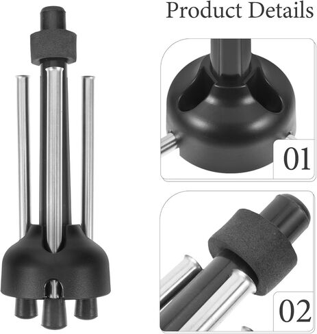 Cabilock Foldable Clarinet Stand Portable Black Clarinet Support Tripod Holder with Stable Base for Wind Instruments and Oboe Accessories in Saudi Arabia