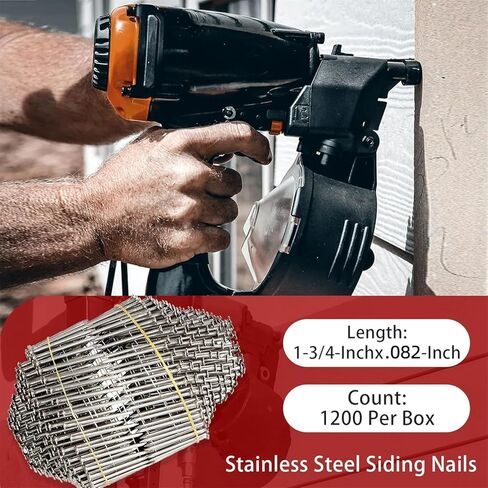 مسامير جانبية 15 درجة 1-3/4 بوصة × 0.082 بوصة | 304 عرقوب حلقة من الفولاذ المقاوم للصدأ | مقاومة للتآكل لمشاريع انحياز | عدد 1200، متكيف مع نوع البندقية CN55/CN57 in Kuwait