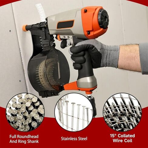 مسامير جانبية 15 درجة 1-3/4 بوصة × 0.082 بوصة | 304 عرقوب حلقة من الفولاذ المقاوم للصدأ | مقاومة للتآكل لمشاريع انحياز | عدد 1200، متكيف مع نوع البندقية CN55/CN57 in Kuwait