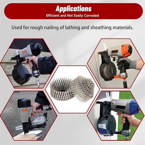 مسامير جانبية 15 درجة 1-3/4 بوصة × 0.082 بوصة | 304 عرقوب حلقة من الفولاذ المقاوم للصدأ | مقاومة للتآكل لمشاريع انحياز | عدد 1200، متكيف مع نوع البندقية CN55/CN57 in Kuwait