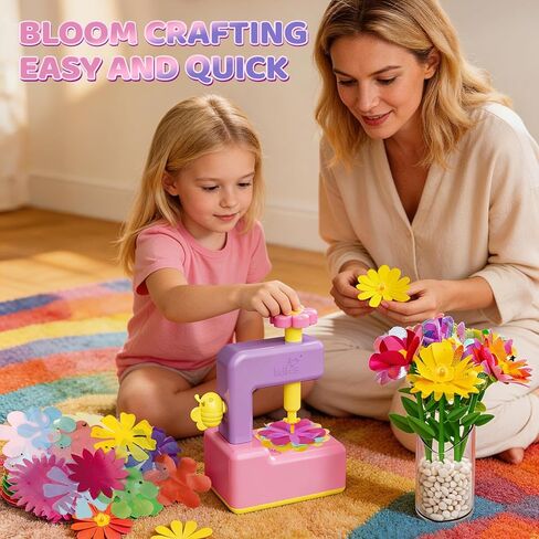 مجموعة ألعاب باقات الزهور القماشية من كيدتوس، ألعاب يدوية للأطفال - لعبة صانع الزهور، قم ببناء باقة الزهور الخاصة بك، الفنون والحرف اليدوية هدية عيد الميلاد 2025 للفتيات الصغيرات بعمر 3 سنوات فما فوق، نشاط تعليمي in Kuwait