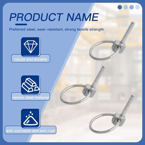 4Pcs 1/8" x 3/4" Stainless Steel Linch Pins with Ring - Quick-Release Round Cotter Pins for Trailers, Trucks, Boat, Kayak, Mower & Trolley Hardware in Saudi Arabia