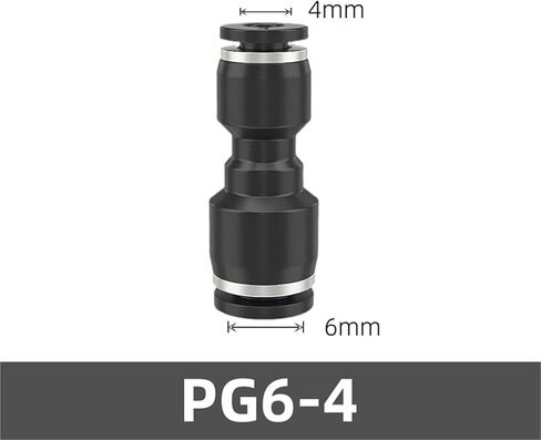 1/10/20 PCS PG Pneumatic Reducer Straight Fitting 6-4/8-6mm Push-in Air Hose Connector(PG6-4,10 PCS) in Saudi Arabia